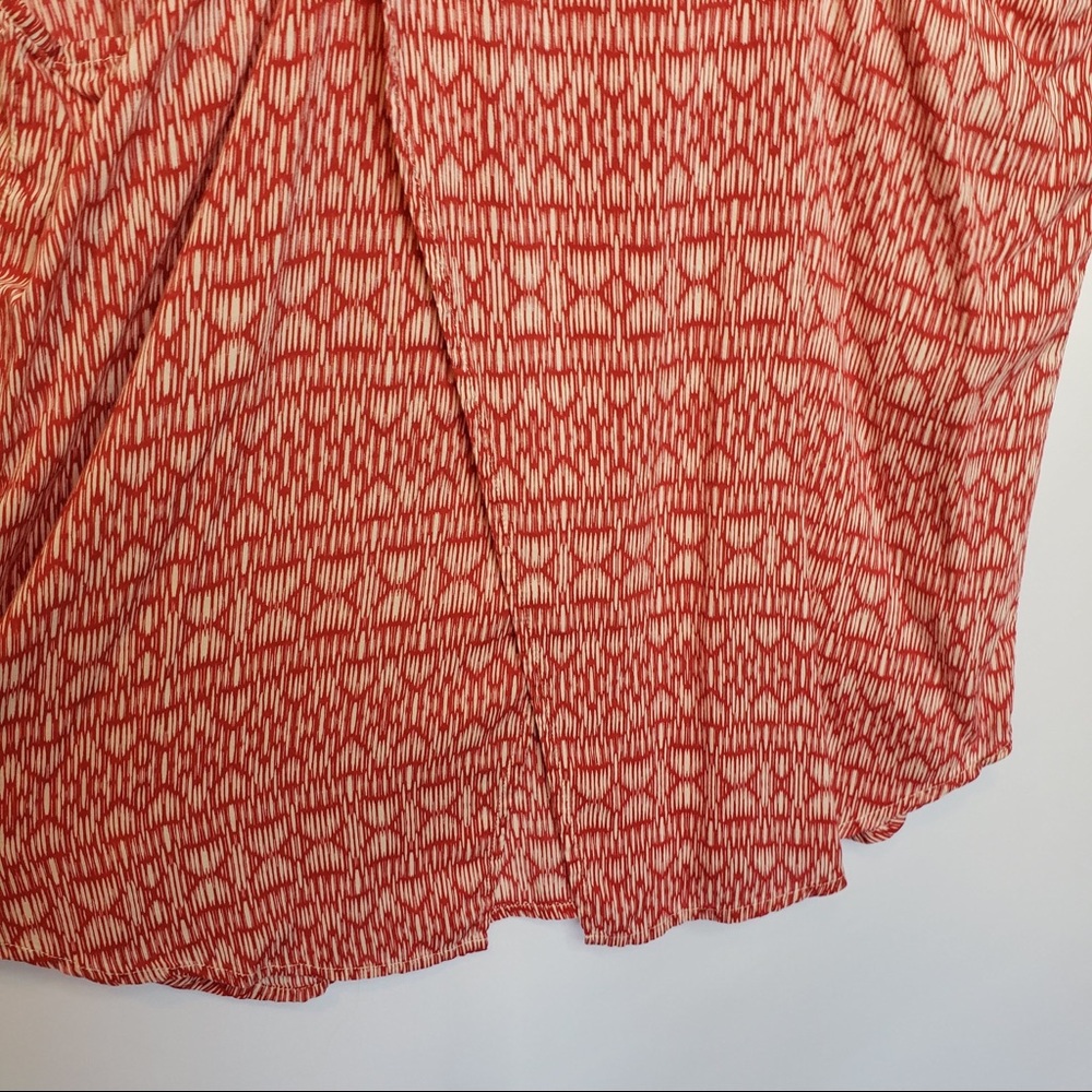 Lucky Brand Criss Cross Tank Top Red Blouse Boho - Picture 5 of 6